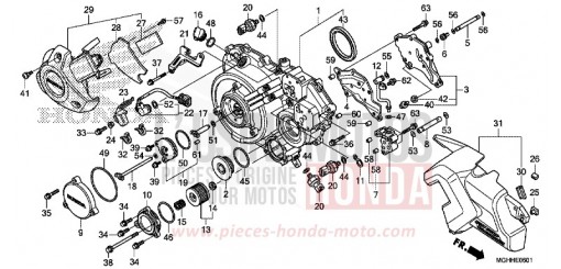 PANNEAU CARTER-MOTEUR D. (VFR1200XD/XDA/XDS) VFR1200XDH de 2017